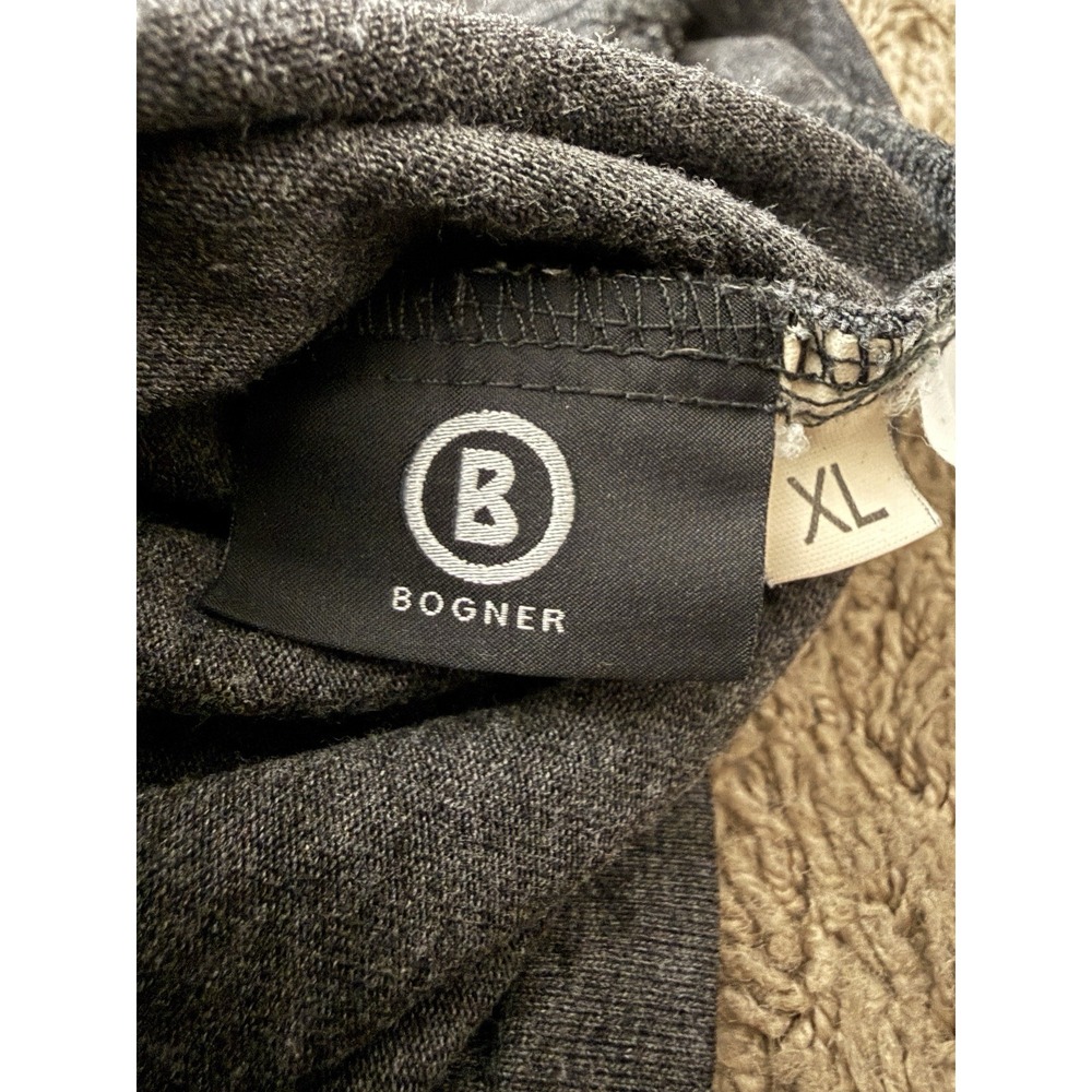 Bogner 1/4 Zip Long Sleeve Polo Shirt Mens XL Grey Lufthansa First  Knit‎ qq01 - Picture 4 of 6